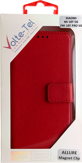 Volte-Tel Allure Magnet Wallet Piele artificială Roșu (Xiaomi Mi 10T / Mi 10T Pro )