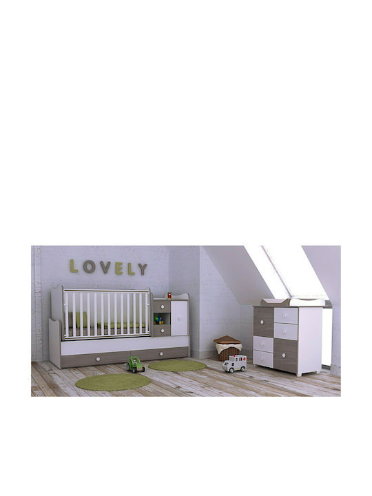Lorelli Κούνια Πολυμορφική Minimax White & Amber για Στρώμα 60x120cm