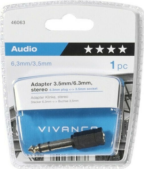 Vivanco Convertor 6.3mm masculin în 3.5mm feminin 1buc 46063