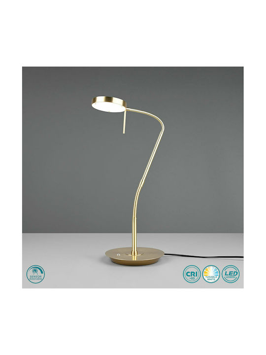 Trio Lighting Monza LED Office Lamp with Flexible Arm in Gold Color