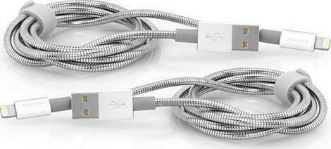 Verbatim Stainless USB-A to Lightning Cable Gray 1m (48872)