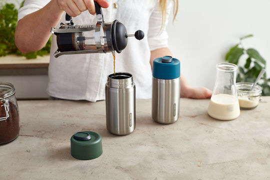 Black+Blum Glass Thermos Stainless Steel 340ml Silver