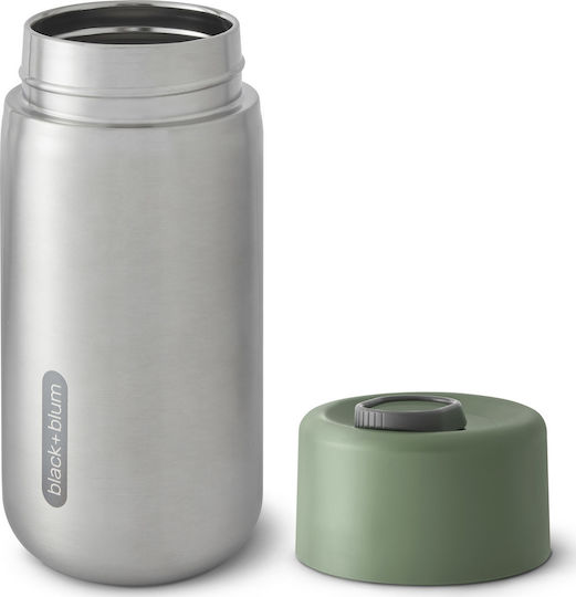 Black+Blum Glass Thermos Stainless Steel 340ml Silver