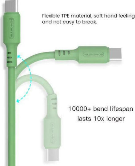 Somostel Regular USB 2.0 to micro USB Cable Πράσινο 1.2m