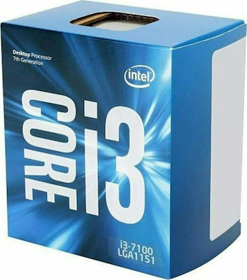 Intel Core i3-7100 3.9GHz Επεξεργαστής 2 Πυρήνων για Socket 1151 σε Κουτί με Ψύκτρα