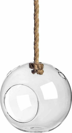 JK Home Decoration Коледна Стъклена Фигура Топка Прозрачна Височина 20см.