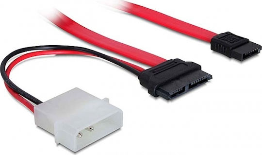 DeLock - Kabel 0.3m Rot (84390)