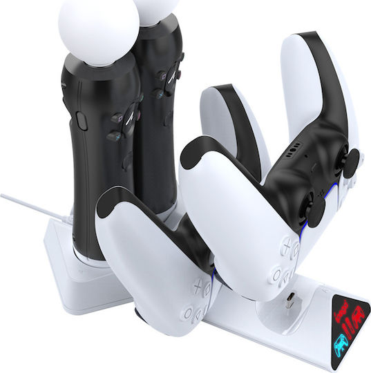 iPega Charging Station Charging Station for 2 controllers PS5 White