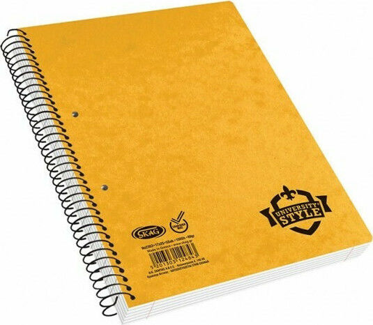 Skag Spiral Notebook Ruled B5 180 Sheets 3 Subjects University Style 1pcs (Μiscellaneous colours)