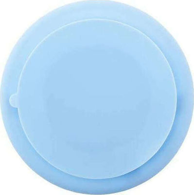 Stephen Joseph Baby Food Plate Zoo made of Silicone Light Blue