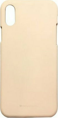 Mercury Soft Feeling Silicone Back Cover Beige (iPhone X / Xs)