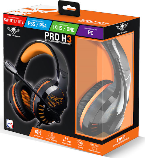 Spirit of Gamer PRO-H3 Über Ohr Gaming-Headset mit Verbindung 2x3,5mm Orange