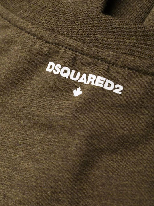 Dsquared2 Men's Short Sleeve Undershirt Khaki D9M3L3700-305