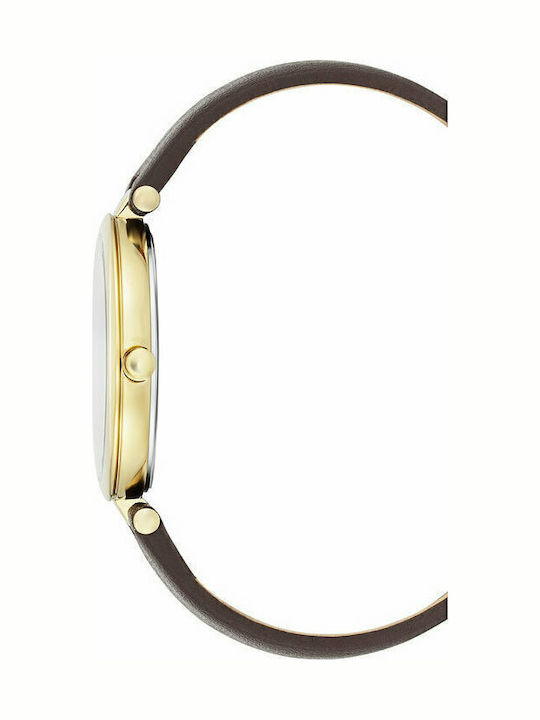 Kenneth Cole Ρολόι Μπαταρίας με Δερμάτινο Λουράκι