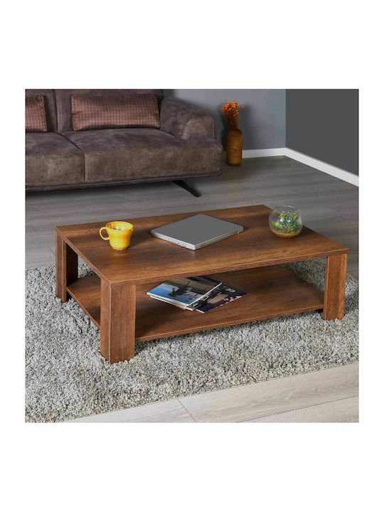 Rechteckig Couchtisch Motown Holz Braun L110xB65xH35cm