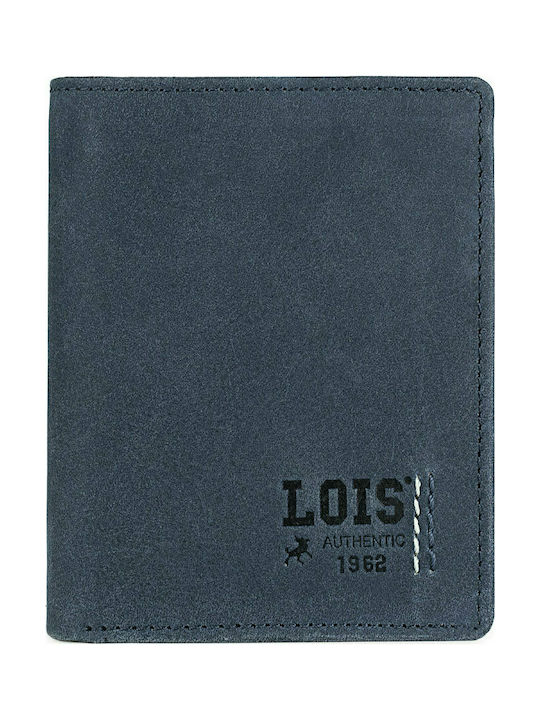 Lois Men's Leather Wallet with RFID Blue