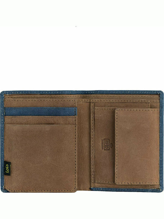 Кожен Мъжки Портфейл С RFID Син