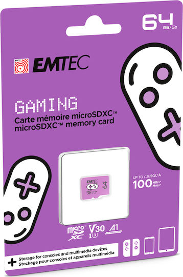 Emtec Gaming microSDXC 64GB U3 V30 A1 UHS-I 100MB/s