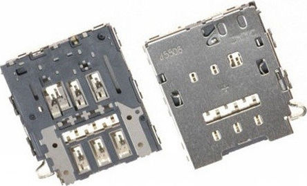 Samsung Υποδοχή Κάρτας Sim Ασημί Galaxy S6