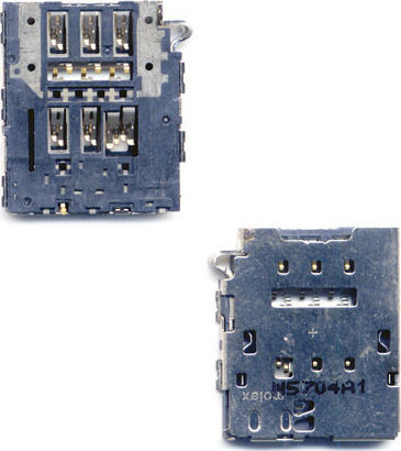 Samsung Υποδοχή Κάρτας Sim Ασημί Galaxy S6