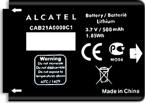 Alcatel CAB21A0000C1 Replacement Battery 500mAh for OT-505