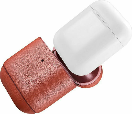 iCarer Nappa Θήκη Δερμάτινη σε Κόκκινο χρώμα για Apple AirPods