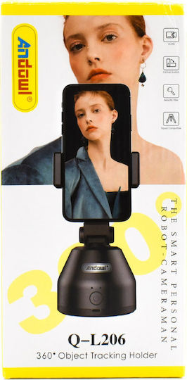 Andowl Q-L206 Mobile Phone Stand with Face Detection in Black Colour