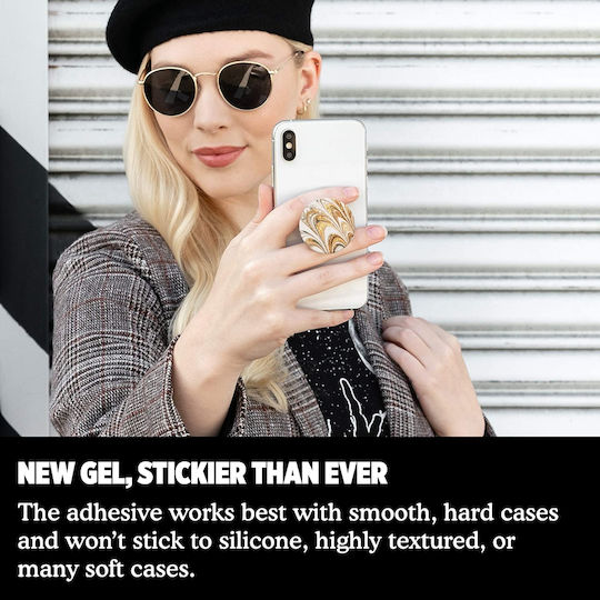 PopSockets PopGrip for Mobile Phone Golden Ripple