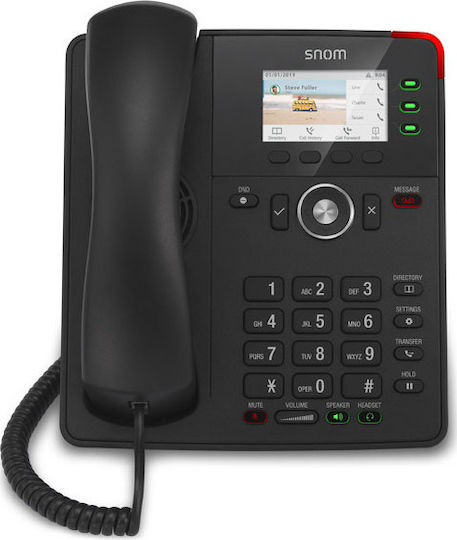 Snom D717 Verkabelt IP-Telefon mit 6 Linien in Schwarz