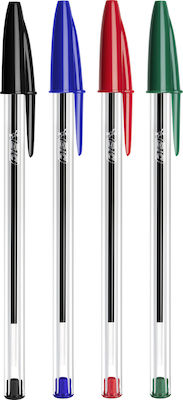 Bic Cristal Pen Ballpoint 1mm with Multicolour Ink 4pcs Original