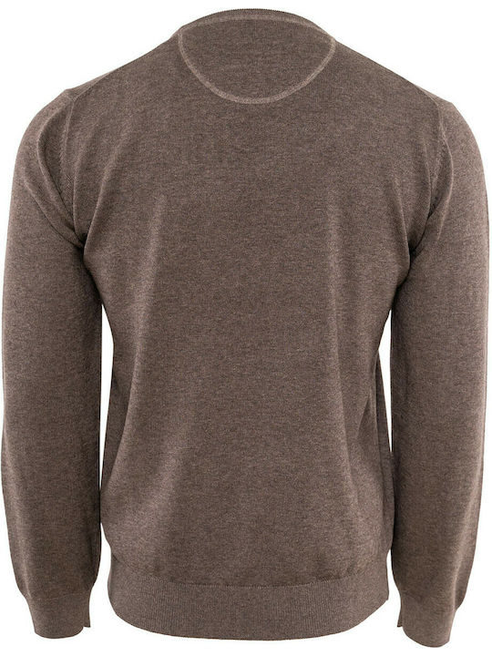 Fynch Hatton Men's Long Sleeve Sweater Brown