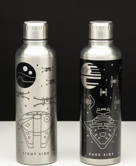 Paladone Kids Water Bottle Star Wars Stainless Steel with Screw-on Cap Non Spill Gold 500ml
