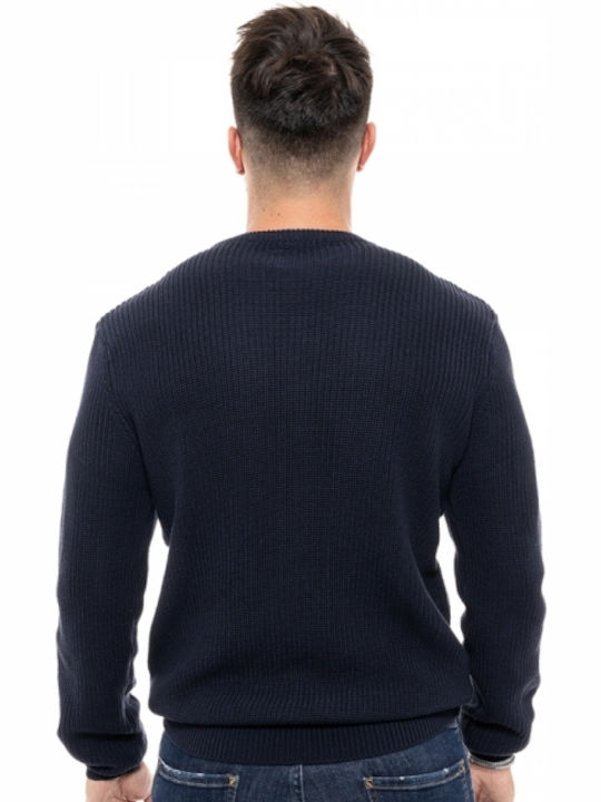 Biston Men's Long Sleeve Sweater Navy Blue