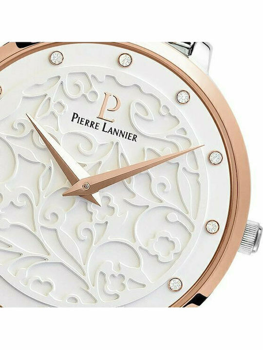 Pierre Lannier Eolia Γυναικείο Ρολόι 33mm Μπαταρίας με Ροζ Χρυσό Μεταλλικό Μπρασελέ