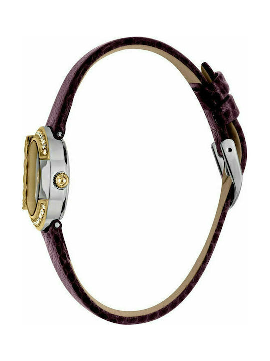Just Cavalli C By JC Crystals Watch with Brown Leather Strap