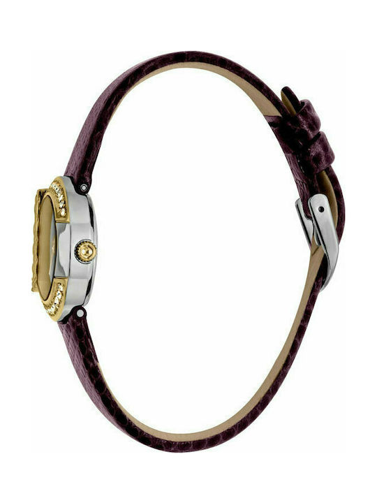 Just Cavalli C By JC Crystals Uhr mit Braun Lederarmband