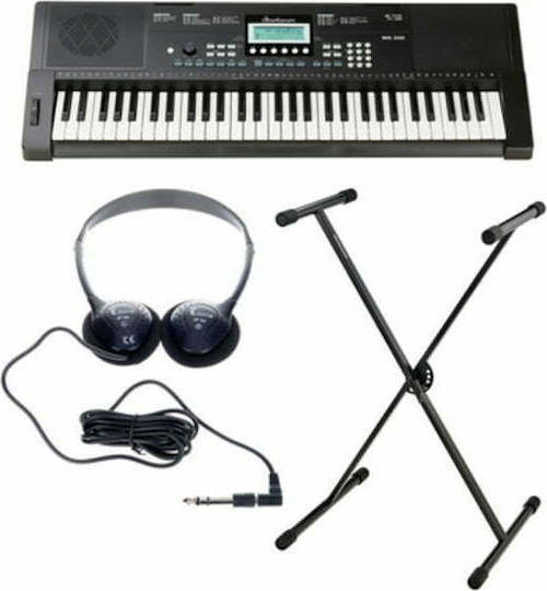 Startone Tastatur MK-300 Set mit 61 Dynamisch Tasten Schwarz