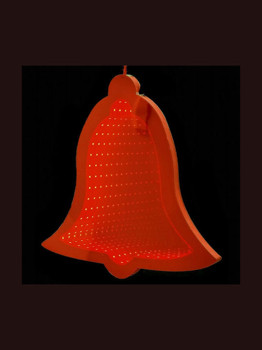 Iliadis Illuminated Christmas Plastic Figure Bell Red Bell Red 30x30x30cm 2pcs