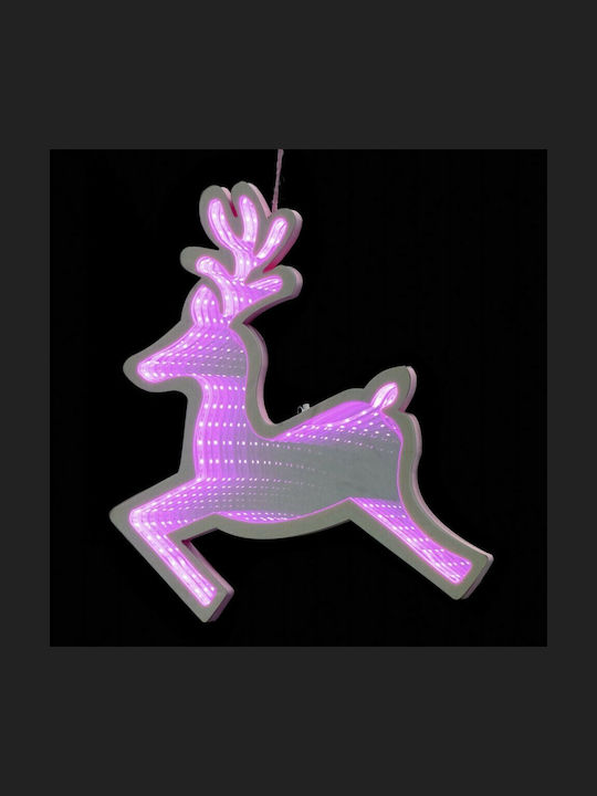 Iliadis Illuminated Christmas Plastic Figure Deer Pink