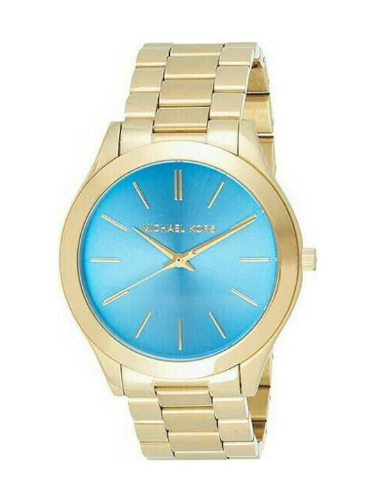 Michael Kors Slim Runway Watch with Gold Metal Bracelet