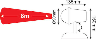 Aca Χριστουγεννιάτικος Προβολέας Laser LED IP44 Draußen με Τηλεχειριστήριο mit grünem & rotem Strahl