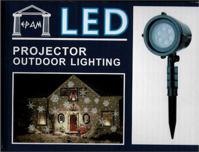 TnS Electric Christmas Projector LED IP44 Outdoor Αλουμινίου Νιφάδες Χιονιού