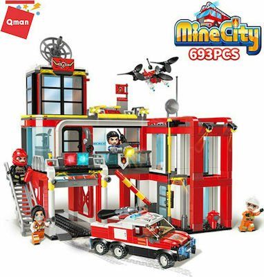 Qman Building Block Fire Rescue Bureau for 6+ years 693pcs