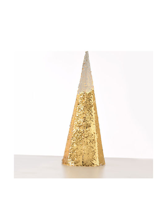 Aca Beleuchtet Weihnachtsdekoration Baum Kegel 60cm Batterie Gold