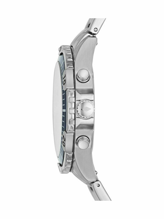 Fossil Garrett Мъжки Часовник 44мм На Батерия Със Сребрист Ацтален Гривна