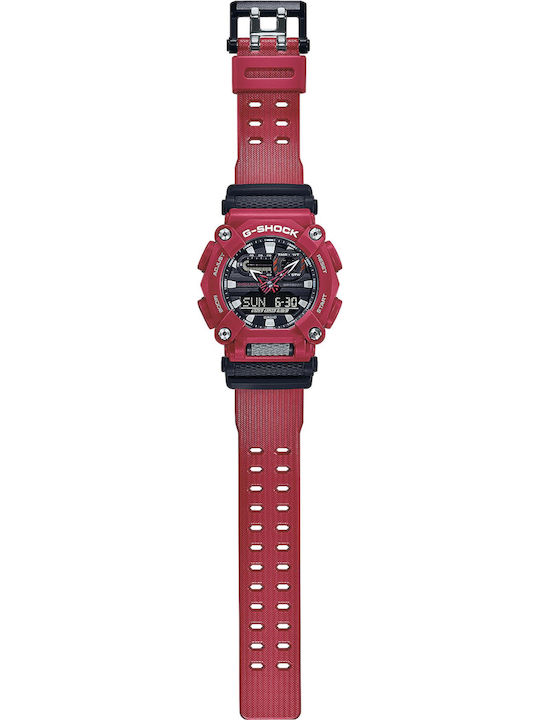Casio G-shock Men's Watch 49mm Chronograph Battery with Red Rubber Strap