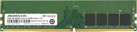 Transcend JetRam DDR4 με Module 1x8GB και Ταχύτητα 3200 για Desktop