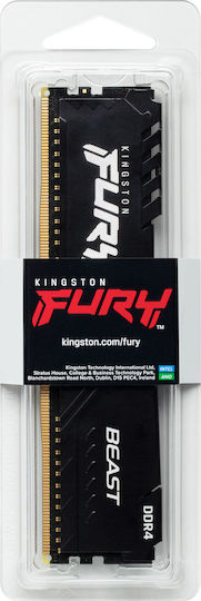 Kingston Fury Beast 32GB DDR4 RAM cu Viteză 3600 pentru Desktop