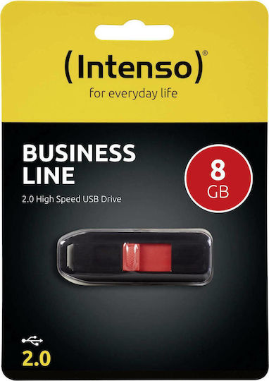 Intenso Business Line 8GB USB 2.0 Stick Μαύρο