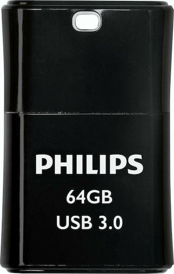 Philips Pico 64GB USB 3.0 Stick Black